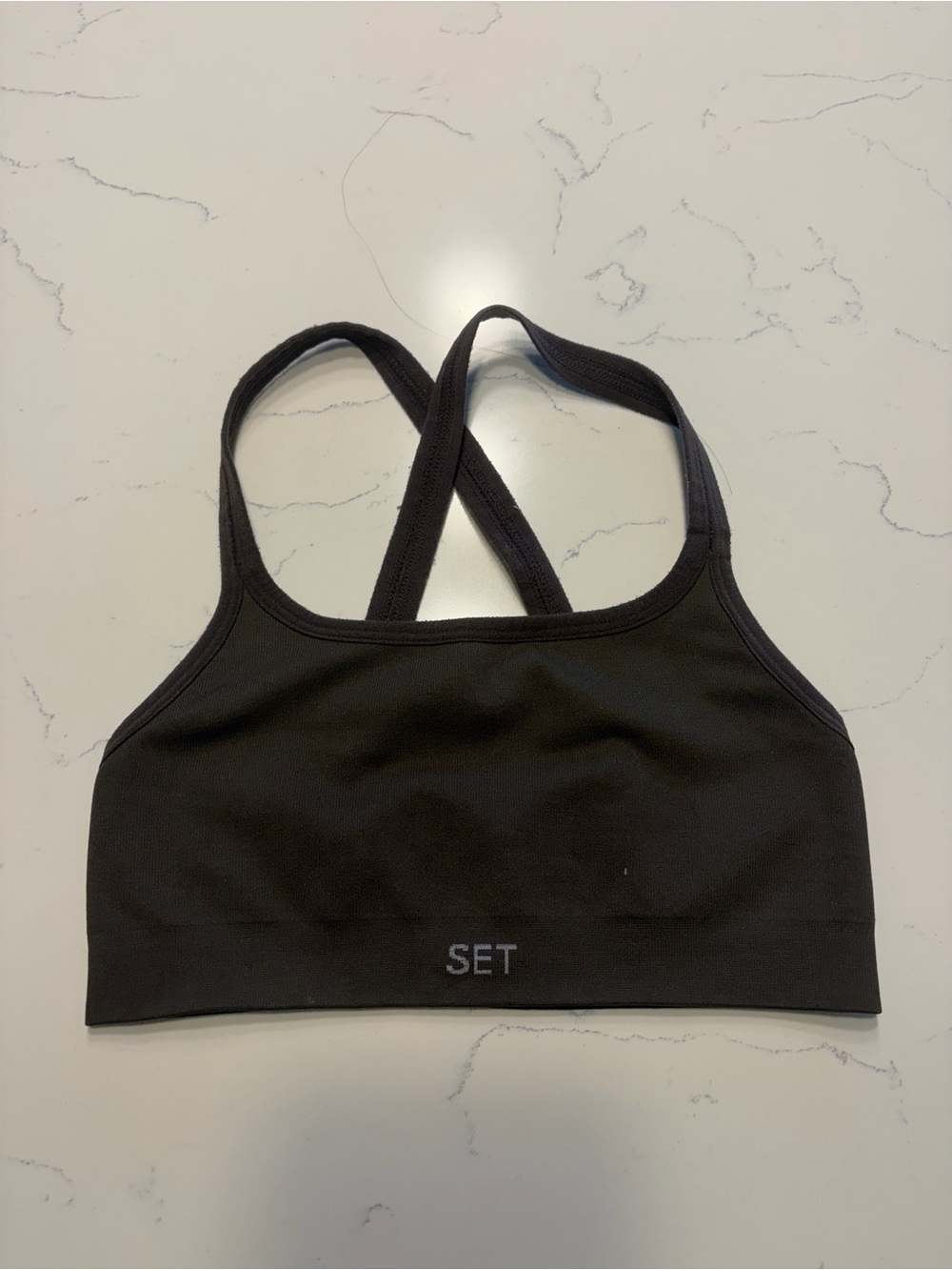SET Active Black Cross-Back Low-Impact Sports Bra